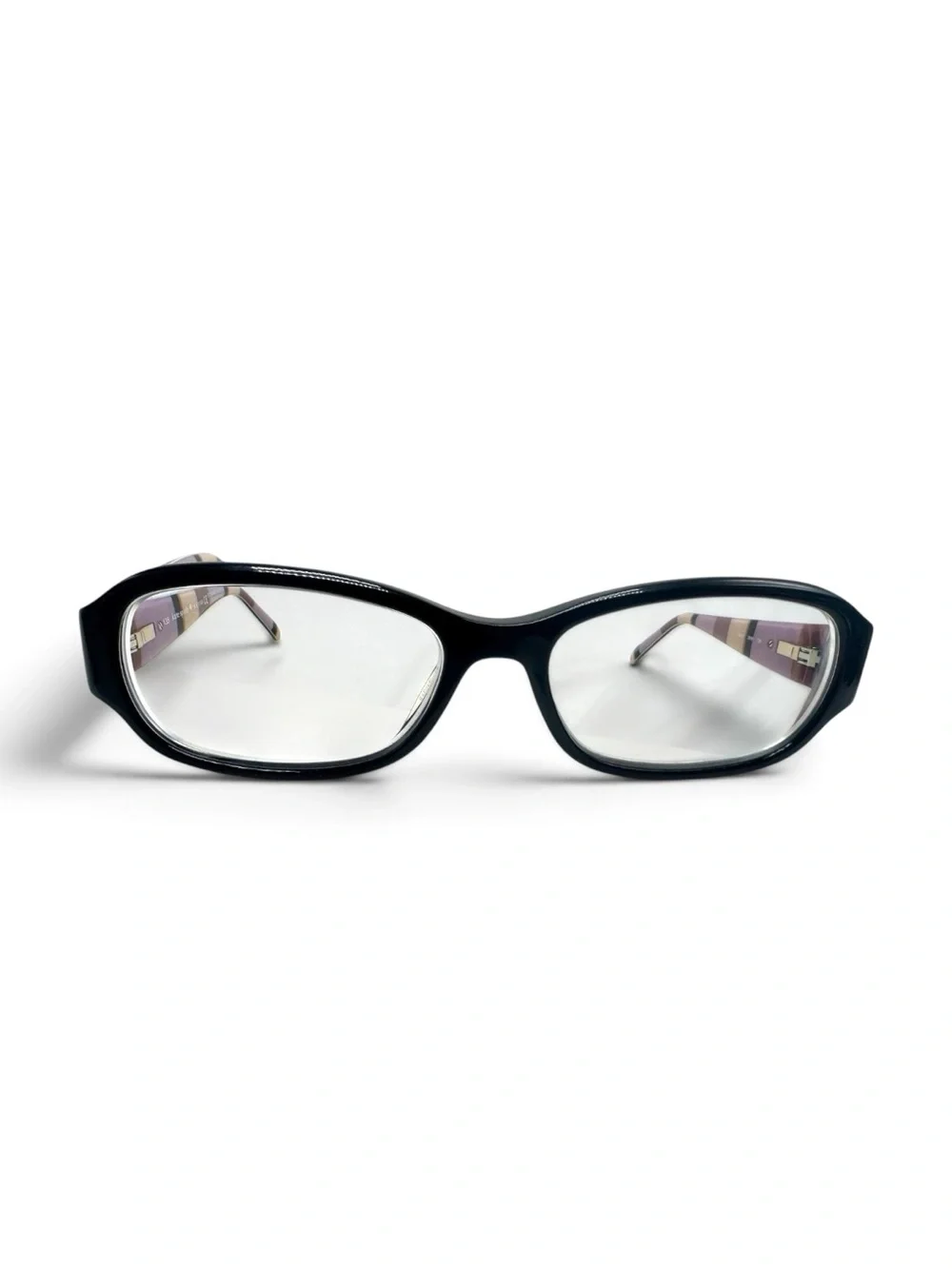 Kate Spade New York Karly Eyeglasses Black Rectangular Plaid Temples 135